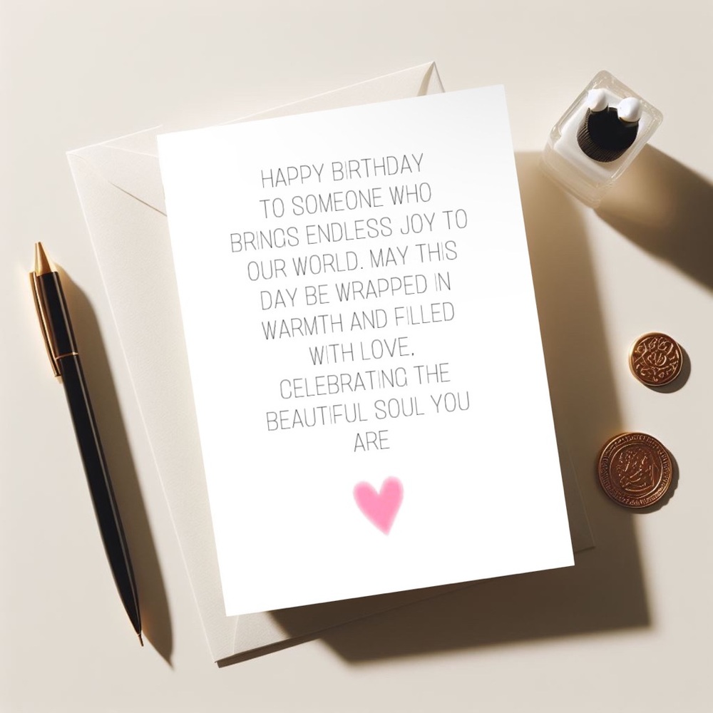 Handmade Poem Birthday Card